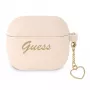 Guess GUA3LSCHSP Charm Heart Collection funda de silicona para Apple AirPods 3.ª generación - rosa