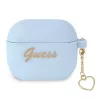 Guess GUA3LSCHSB Charm Heart Collection funda de silicona para AirPods 3, azul