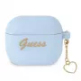 Guess GUA3LSCHSB Charm Heart Collection funda de silicona para AirPods 3, azul