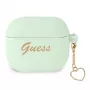 Guess GUA3LSCHSN funda para AirPods 3 verde de silicona Charm Heart Collection