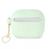 Guess GUA3LSCHSN funda para AirPods 3 verde de silicona Charm Heart Collection