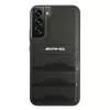 AMG AMHCS22MGSEBK funda rígida de piel con líneas en relieve para Samsung Galaxy S22+ (SM-S906) - negra