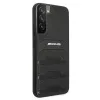 AMG AMHCS22MGSEBK funda rígida de piel con líneas en relieve para Samsung Galaxy S22+ (SM-S906) - negra