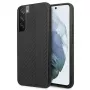 AMG AMHCS22MBLSCA funda rígida para Samsung Galaxy S22+ Carbon Stripe & Embossed negra
