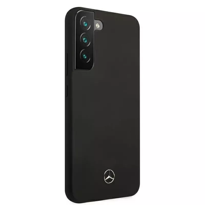 Mercedes-Benz MEHCS22MSILBK funda rígida de silicona para Samsung Galaxy S22+ (SM-S906) - negra