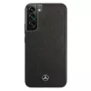 Mercedes-Benz MEHCS22MPSQBK funda rígida de piel Stars Pattern para S22+ negra