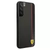 Ferrari FESAXHCS22MBK funda rígida On Track Carbon Stripe negra para S22+ S906