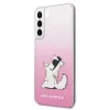 Karl Lagerfeld KLHCS22MCFNRCPI funda rígida para Samsung Galaxy S22+ / S906 - rosa Choupette Eat