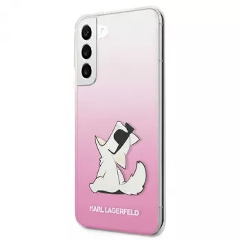 Karl Lagerfeld KLHCS22MCFNRCPI funda rígida para Samsung Galaxy S22+ / S906 - rosa Choupette Eat