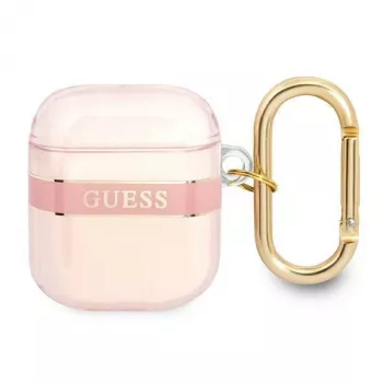 Guess GUA2HHTSP Strap Collection funda protectora para Apple AirPods 1/2 - rosa