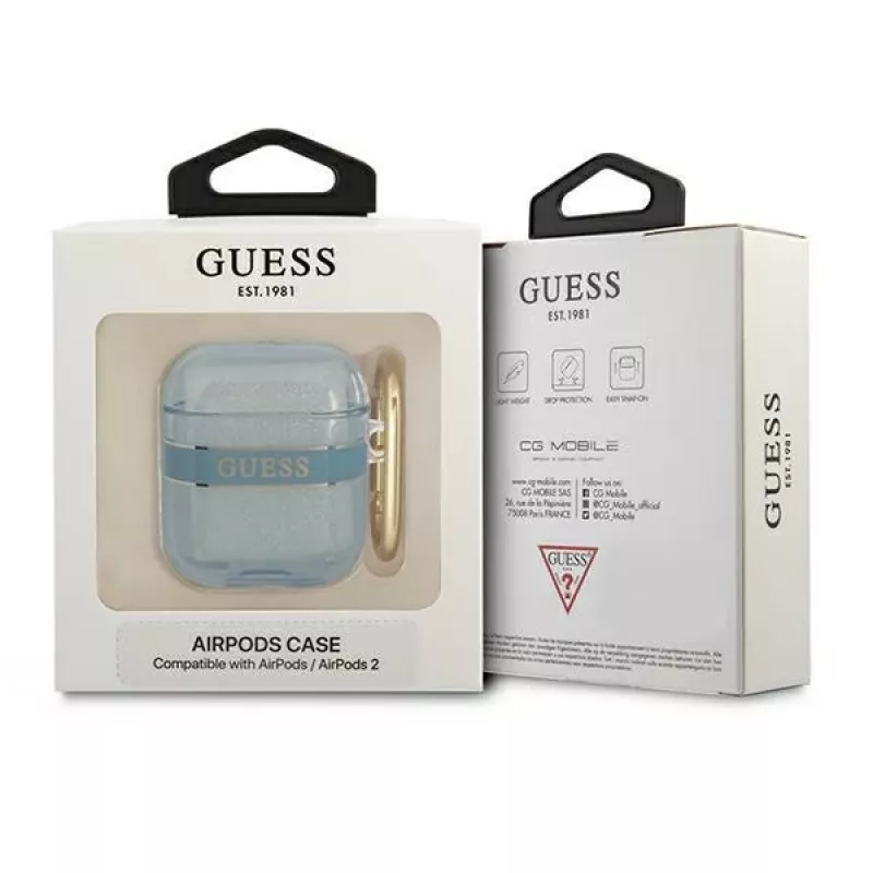 Guess GUA2HHTSB AirPods 1/2 funda azul Strap Collection