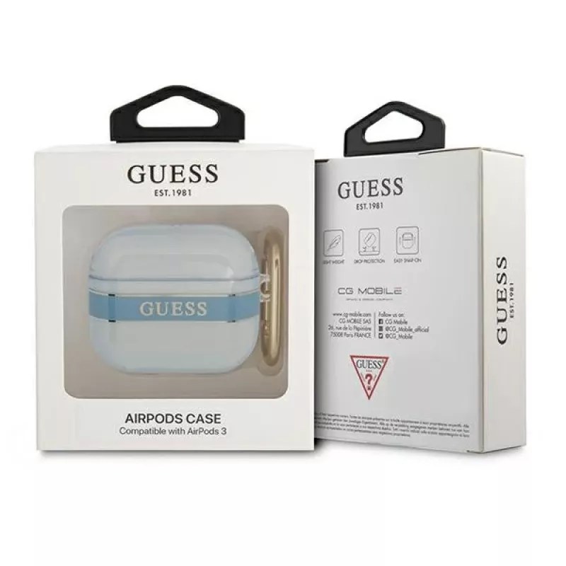 Guess GUA3HHTSB Strap Collection funda protectora para Apple AirPods 3.ª generación - azul