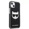 Karl Lagerfeld KLHCP13STPECK funda rígida negra Choupette Head para iPhone 13 mini 5,4 inch