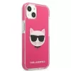 Karl Lagerfeld KLHCP13MTPECPI funda rígida fucsia Choupette Head para iPhone 13 / 14 / 15 6,1