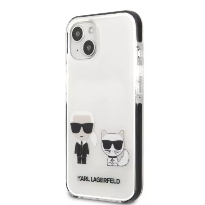 KARL LAGERFELD funda rígida blanca Karl & Choupette para iPhone 13 mini
