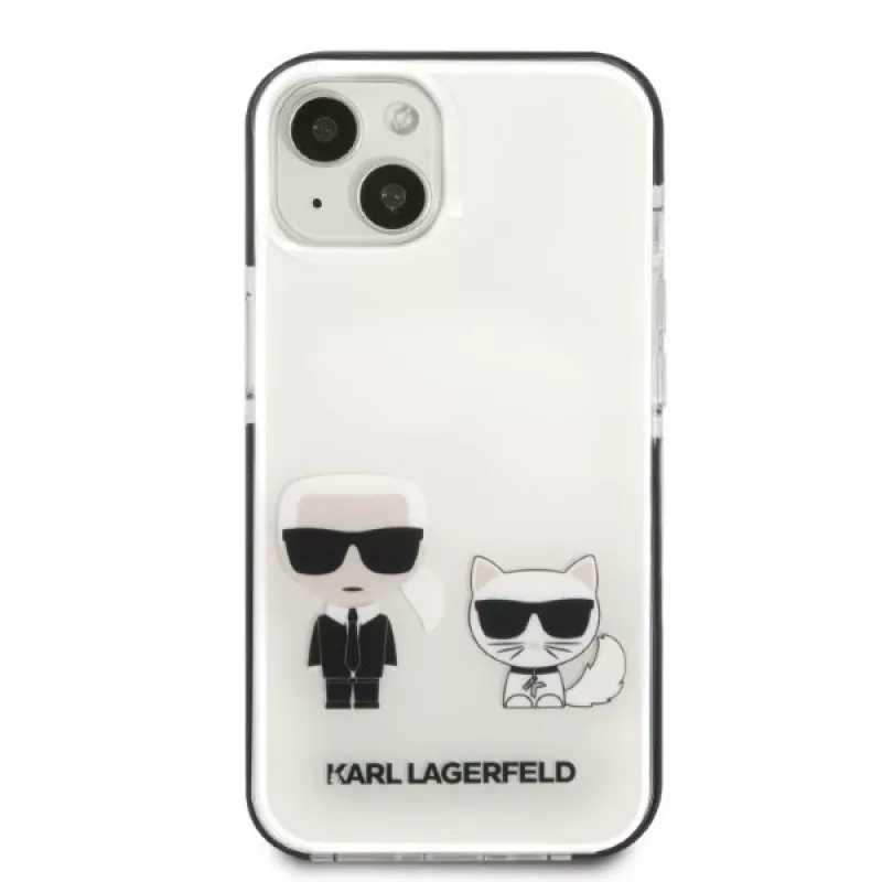 KARL LAGERFELD funda rígida blanca Karl & Choupette para iPhone 13 mini