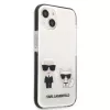 KARL LAGERFELD funda rígida blanca Karl & Choupette para iPhone 13 mini