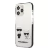 Karl Lagerfeld KLHCP13LTPEKCW funda rígida blanca Karl & Choupette para iPhone 13 Pro / 13 6,1