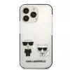 Karl Lagerfeld KLHCP13LTPEKCW funda rígida blanca Karl & Choupette para iPhone 13 Pro / 13 6,1
