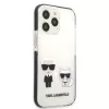 Karl Lagerfeld KLHCP13LTPEKCW funda rígida blanca Karl & Choupette para iPhone 13 Pro / 13 6,1