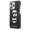 Karl Lagerfeld KLHCP13LTPE2TK funda rígida negra Karl & Choupette Head para iPhone 13 Pro / 13 6,1