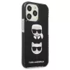 Karl Lagerfeld KLHCP13LTPE2TK funda rígida negra Karl & Choupette Head para iPhone 13 Pro / 13 6,1