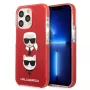 Karl Lagerfeld KLHCP13LTPE2TR funda rígida roja Karl & Choupette Head para iPhone 13 Pro / 13 6,1