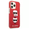 Karl Lagerfeld KLHCP13LTPE2TR funda rígida roja Karl & Choupette Head para iPhone 13 Pro / 13 6,1
