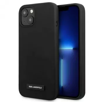 Karl Lagerfeld funda trasera de silicona con placa para Apple iPhone 13 mini 5,4