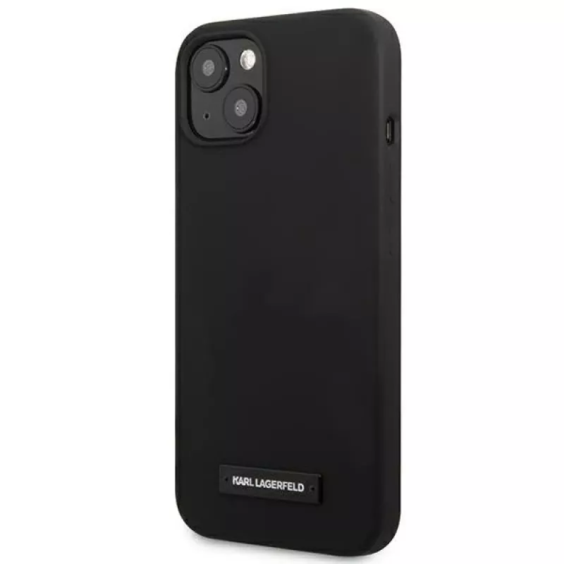 Karl Lagerfeld funda trasera de silicona con placa para Apple iPhone 13 mini 5,4 inch - negra