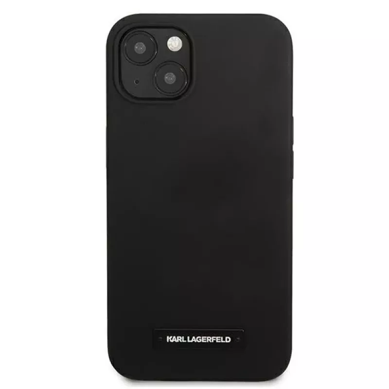 Karl Lagerfeld funda trasera de silicona con placa para Apple iPhone 13 mini 5,4 inch - negra
