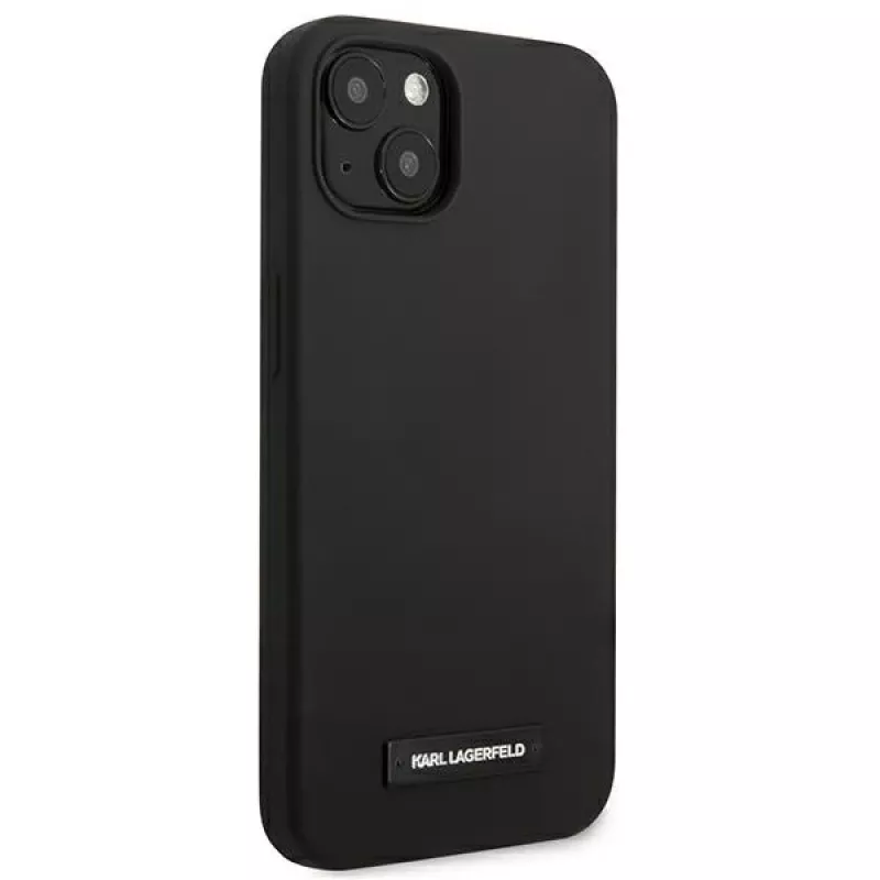 Karl Lagerfeld funda trasera de silicona con placa para Apple iPhone 13 mini 5,4 inch - negra
