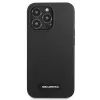 Karl Lagerfeld KLHCP13LSLMP1K funda rígida negra de silicona con placa para iPhone 13 Pro / 13 6,1