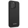 Karl Lagerfeld KLHCP13LSLMP1K funda rígida negra de silicona con placa para iPhone 13 Pro / 13 6,1