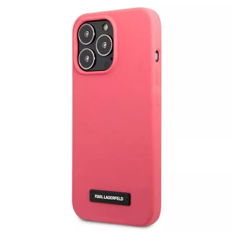 Karl Lagerfeld funda rígida de silicona con placa para iPhone 13 Pro / 13 6,1