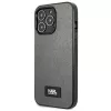 Karl Lagerfeld KLHCP13LSFMP2DG funda rígida Saffiano con placa para iPhone 13 Pro / 13 6,1