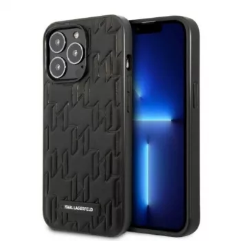 Karl Lagerfeld KLHCP13XMNMP1K iPhone 13 Pro Max 6.7 carcasa rígida Black Monogram Plaque