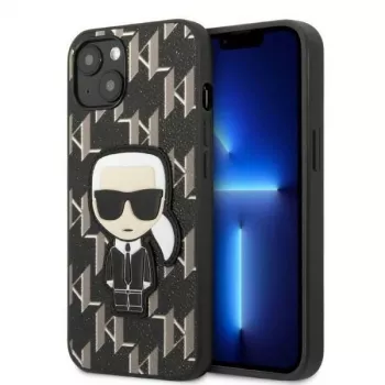 Karl Lagerfeld KLHCP13SPMNIKBK iPhone 13 mini 5.4 carcasa rígida Black Monogram Ikonik Patch