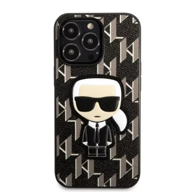Karl Lagerfeld KLHCP13LPMNIKBK Funda rígida para iPhone 13 Pro / 13 6,1
