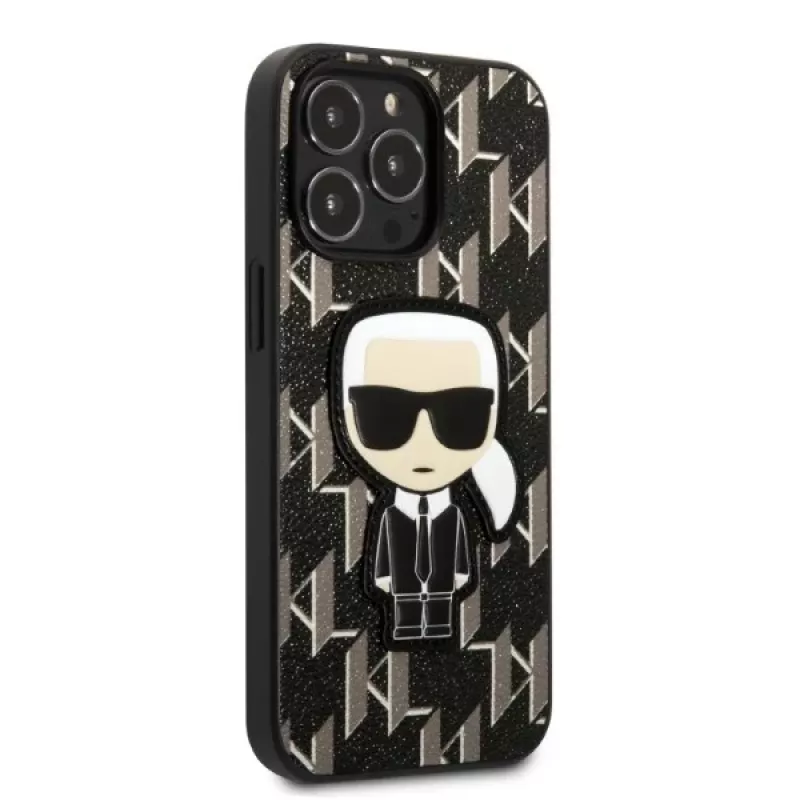 Karl Lagerfeld KLHCP13LPMNIKBK Funda rígida para iPhone 13 Pro / 13 6,1
