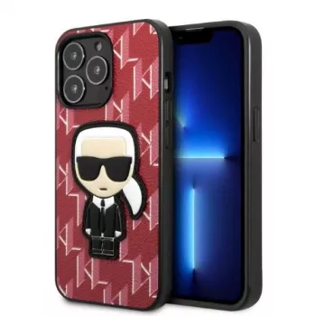 Karl Lagerfeld KLHCP13LPMNIKPI Funda rígida Red Monogram Ikonik Patch para iPhone 13 Pro / 13 6,1