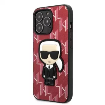 Karl Lagerfeld KLHCP13LPMNIKPI Funda rígida Red Monogram Ikonik Patch para iPhone 13 Pro / 13 6,1