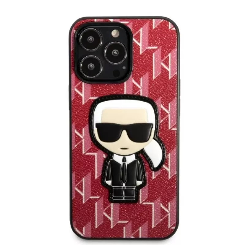 Karl Lagerfeld Funda rígida Ikonik Patch para iPhone 13 Pro Max 6,7 inch roja