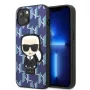 Karl Lagerfeld KLHCP13SPMNIKBL Funda rígida Blue Monogram Ikonik Patch para iPhone 13 mini