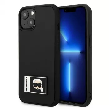 Karl Lagerfeld KLHCP13S3DKPK Funda rígida Ikonik Patch para iPhone 13 mini, negra