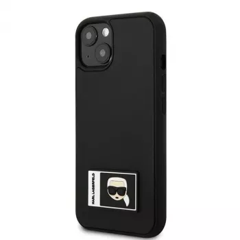 Karl Lagerfeld KLHCP13S3DKPK Funda rígida Ikonik Patch para iPhone 13 mini, negra