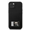 Karl Lagerfeld KLHCP13S3DKPK Funda rígida Ikonik Patch para iPhone 13 mini, negra