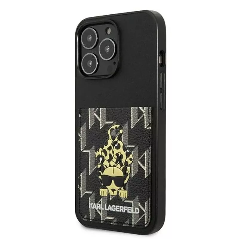 Karl Lagerfeld KLHCP13LCANCNK iPhone 13 Pro / 13 6.1 carcasa rígida Black Karlimals Cardslot