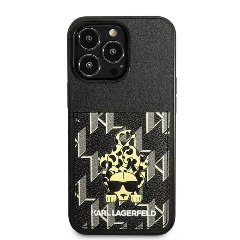 Karl Lagerfeld KLHCP13LCANCNK iPhone 13 Pro / 13 6.1 carcasa rígida Black Karlimals Cardslot