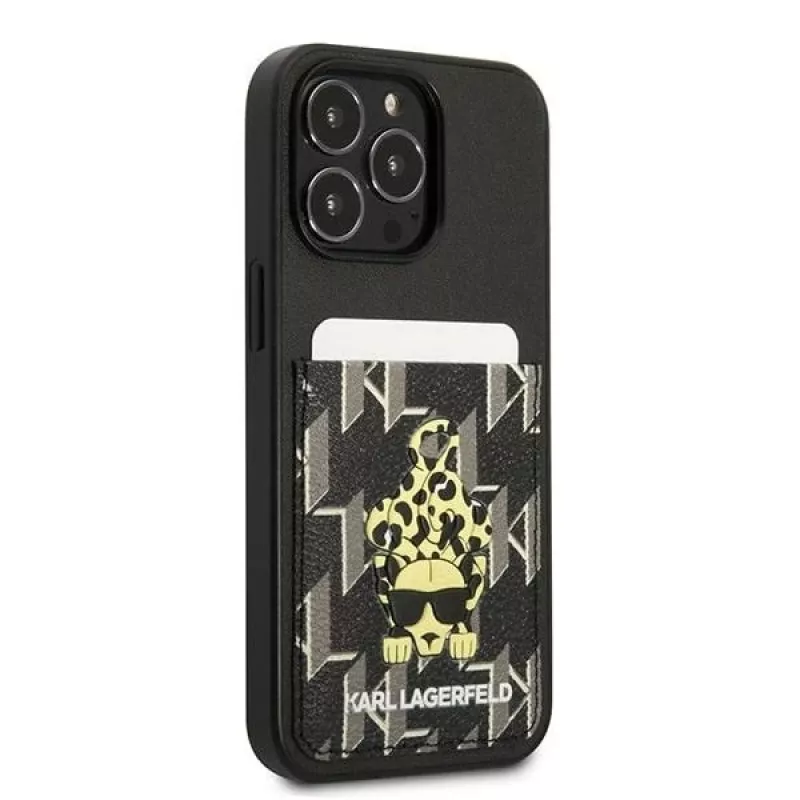 Karl Lagerfeld KLHCP13LCANCNK iPhone 13 Pro / 13 6.1 carcasa rígida Black Karlimals Cardslot